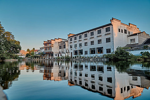 长沙市夏季望城区靖港古镇,小汉口,历史文化村风景