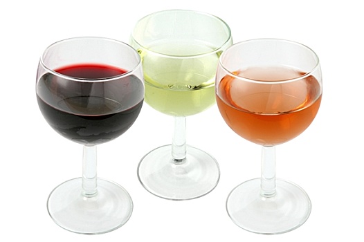 葡萄酒杯,红色,粉色,白色,白色背景