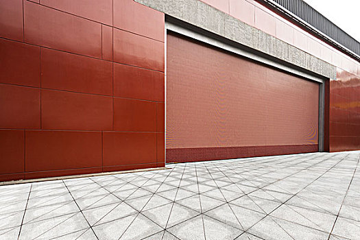 现代建筑,红色,瓷砖墙壁