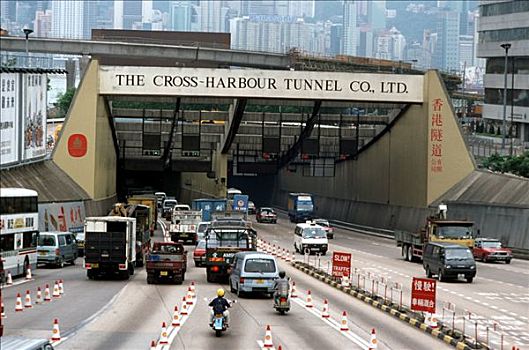 入口,隧道,香港,中国,亚洲