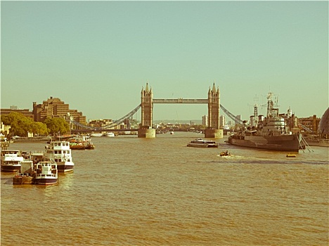 复古,看,伦敦桥