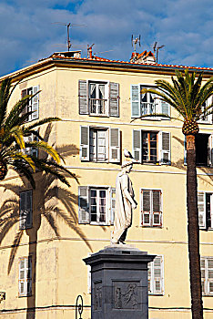 雕塑,广场,阿雅克肖,科西嘉岛,法国