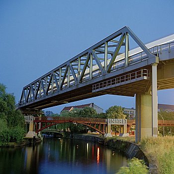 高架铁路,桥,柏林,德国