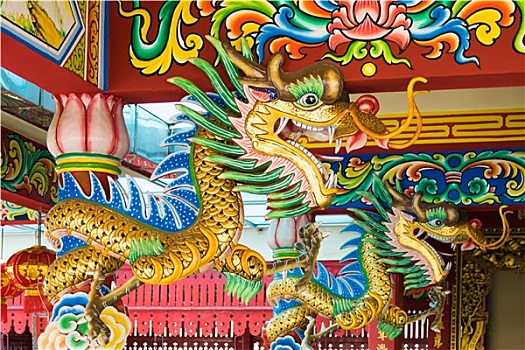 中国龙,雕塑,神祠