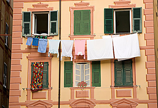 意大利,卡莫利,洗衣服,建筑,涂绘,风格