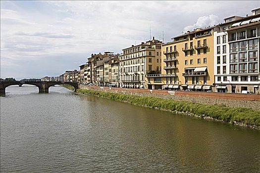建筑,水岸,阿尔诺河,佛罗伦萨,意大利
