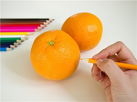 绘画,橙色