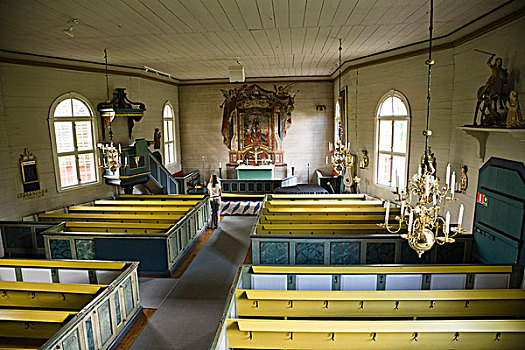 室内,教堂,史马兰,南,瑞典,斯堪的纳维亚,欧洲