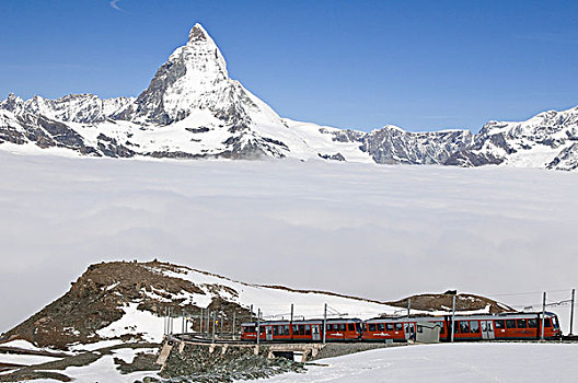 戈尔内格拉特,顶峰,瑞士,马塔角,铁路