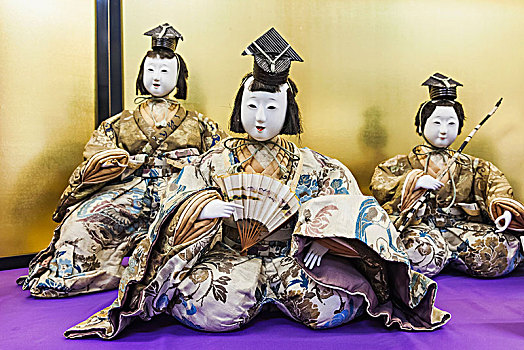 日本,本州,静冈,热海,城堡,展示,娃娃,历史,时期,服饰