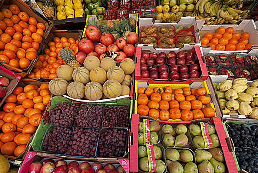 以色列,特拉维夫,品种,水果,出售,市场