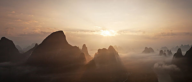 天空,山,风景,桂林