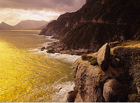 岩石海岸,湾,南非