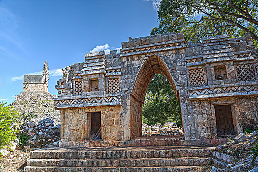 拱形,玛雅,遗址,尤卡坦半岛,墨西哥
