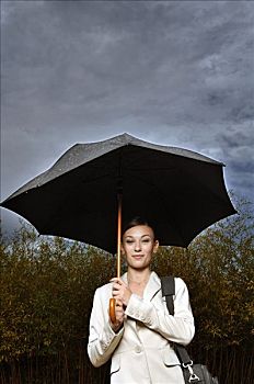 女人,伞