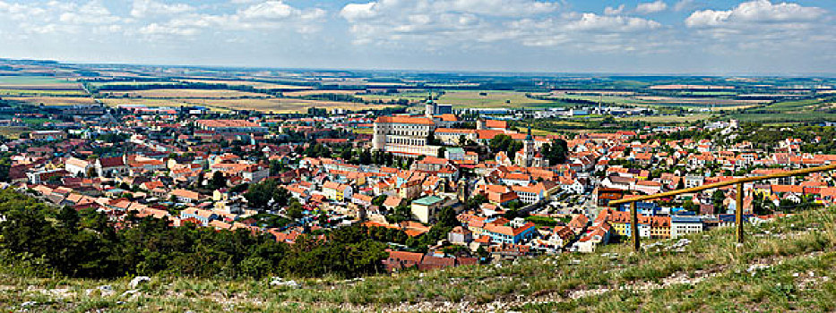全景,城镇,南摩拉维亚,捷克共和国