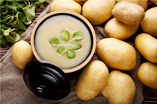 土豆,奶油稀汤