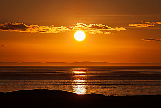 子夜太阳,斯奈山半岛,冰岛,欧洲