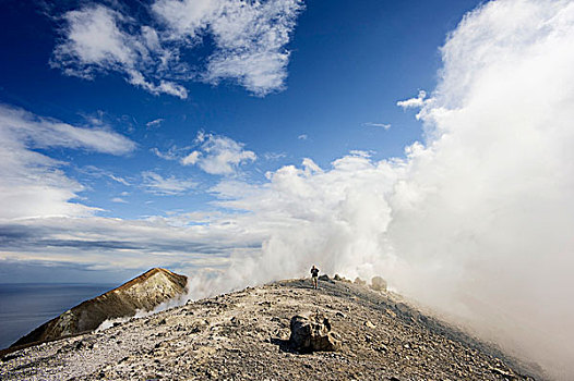 火山,利帕里,埃奥利群岛,西西里,意大利,欧洲