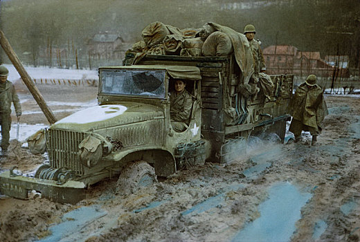 卡车,泥,莱茵兰,战役,德国