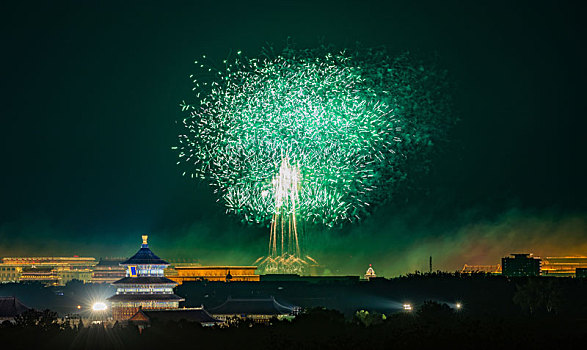 建国七十周年烟花表演