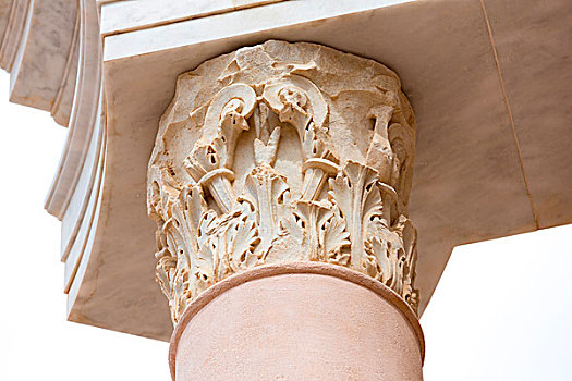 古老,柱子,卡塔赫纳,古罗马竞技场,穆尔西亚,西班牙