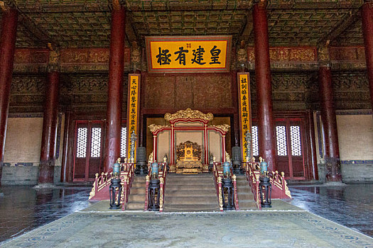 北京故宫博物院保和殿内景