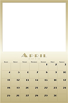 四月,日历