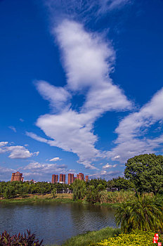 福州西部风光027,比翼同飞,福州大学,福大龙舟湖,醉美天空,博仕后b区,永嘉天地