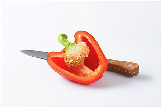 刀,一半,红椒