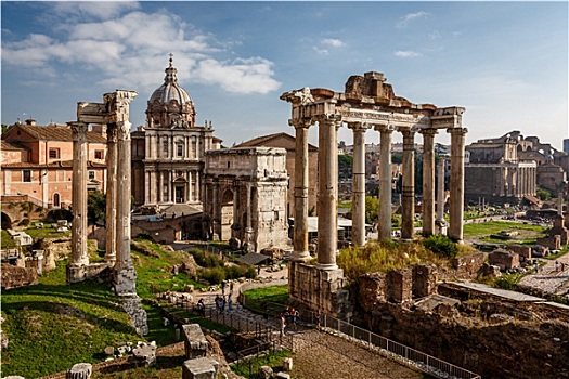 古罗马广场,遗址,拱形,庙宇,罗马,意大利