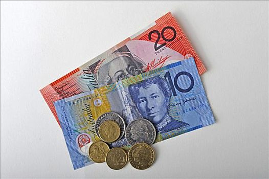 澳大利亚,硬币,钞票