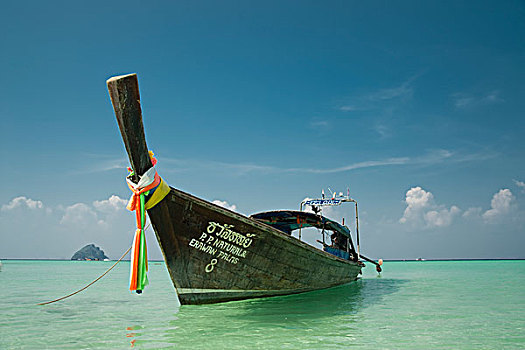 长尾船,蚊子,岛屿,背景,泰国