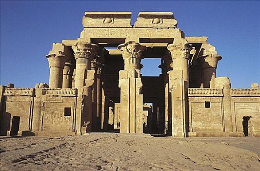 砂岩,庙宇,遗址,埃及,北非