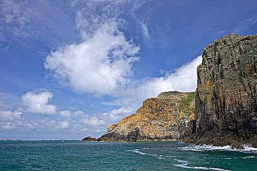 悬崖,彭布鲁克郡,海岸,国家公园,威尔士