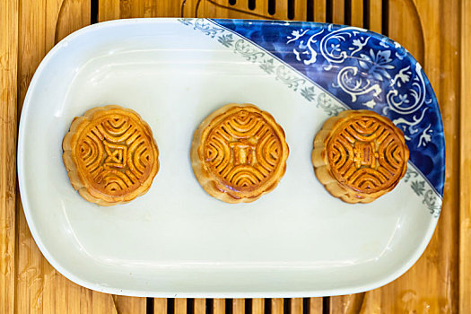 中国传统节日中秋节美食月饼特写