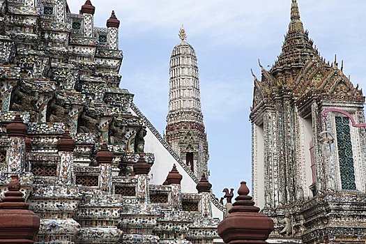 场景,郑王庙,庙宇,曼谷,泰国