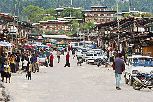 街景,廷布,不丹