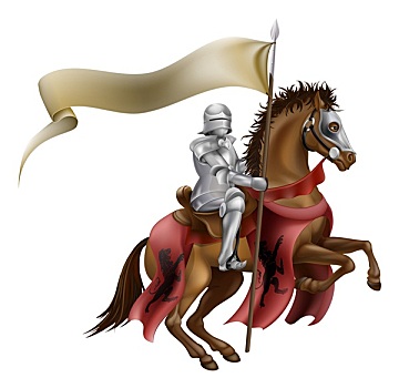 中世纪,骑士,骑马