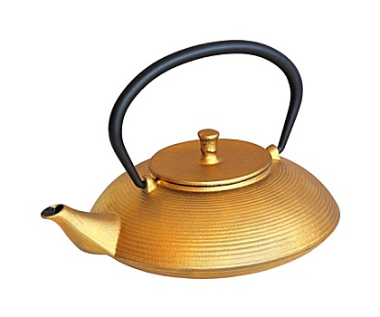 金色,茶壶