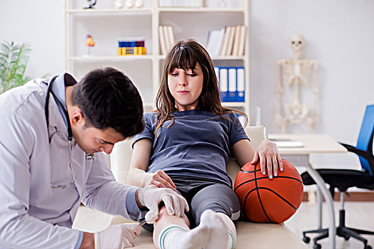 女性,篮球手,医生,受伤