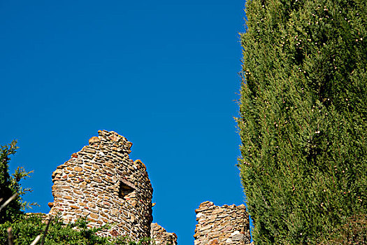 法国,普罗旺斯,遗址,中世纪,12世纪,山顶,城堡,大幅,尺寸