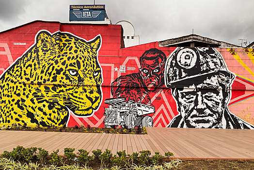 街头艺术,壁画,波哥大,地区,美洲,哥伦比亚,南美