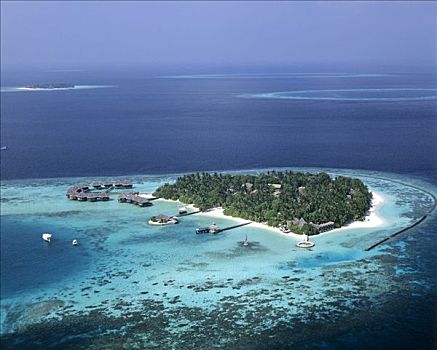航拍,北方,马累环礁,马尔代夫,印度洋