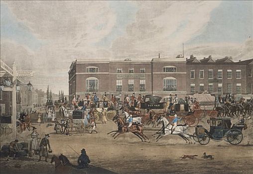 马车,伦敦,第一,一半,19世纪,艺术家,西奥多