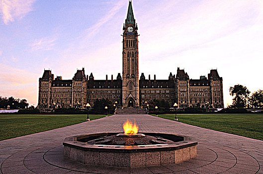 和平塔,永恒,火焰,中心,楼宇,国会大厦,渥太华,安大略省,加拿大