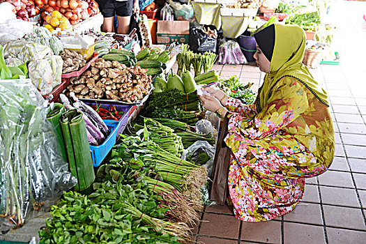 东南亚,马来西亚,婆罗洲,沙巴,哥达基纳巴卢,果蔬,市场