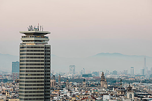 高,现代建筑,巴塞罗那,加泰罗尼亚,西班牙