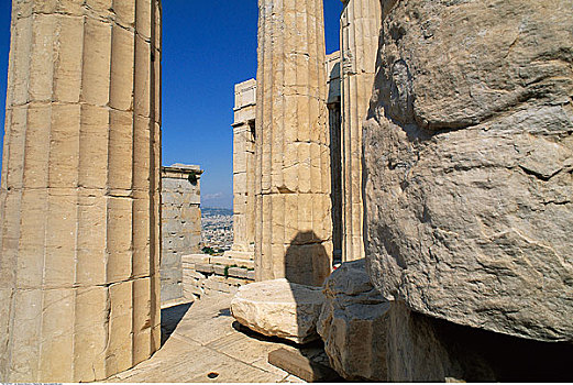 柱子,帕特侬神庙,雅典,希腊