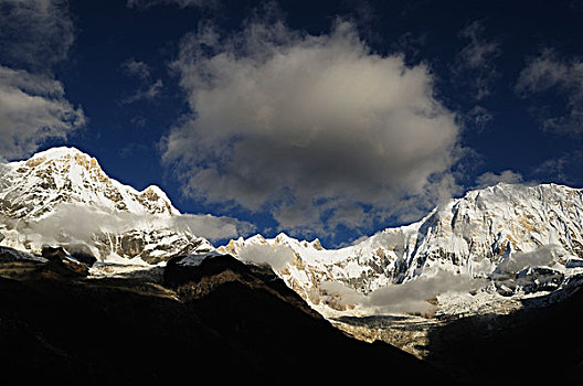 喜玛拉雅,山脉,风景,安娜普纳,露营,保护区,尼泊尔